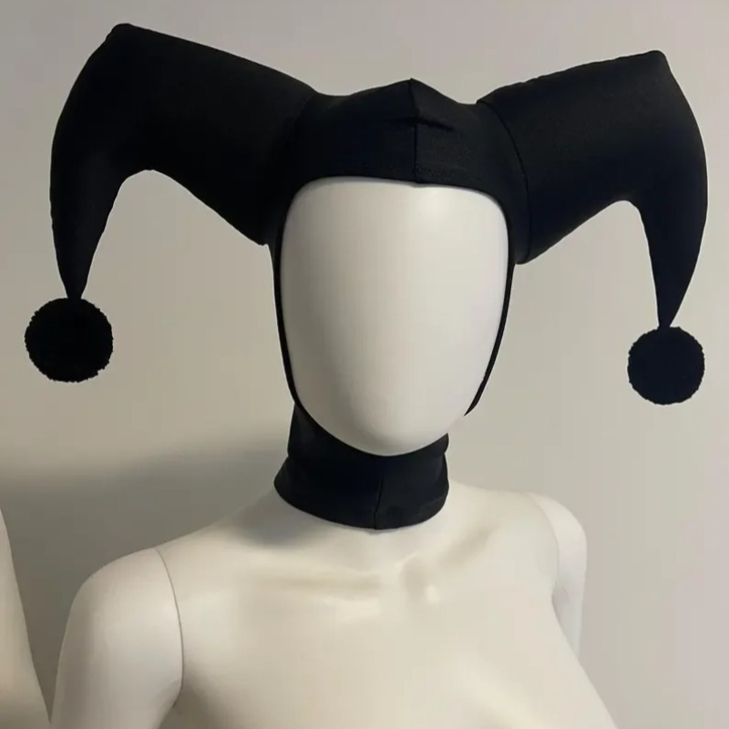 Women'S Red Accessories - Chapéu de Cosplay QQ Jester Preto/Vermelho,