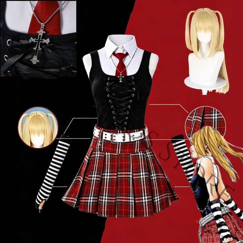 Women'S Red Accessories - Fantasia Cosplay Anime Misa Amane Misamisa: