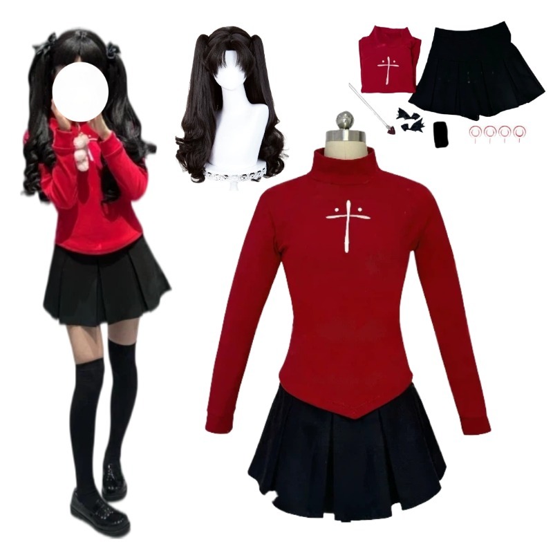 Women'S Red Accessories - Fantasia de Cosplay Anime Tohsaka Rin,