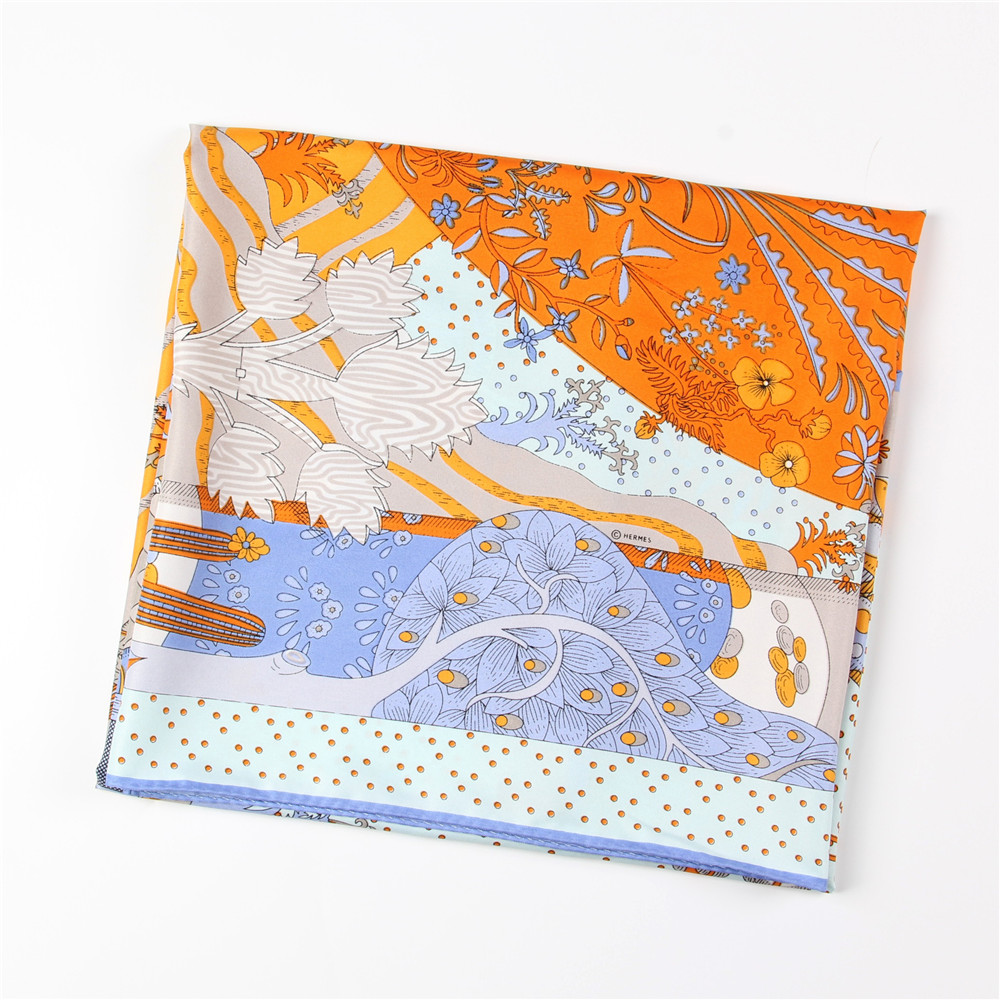 Lenço de seda de sarja enrolad - Silk Scarf Square avaliação e preço