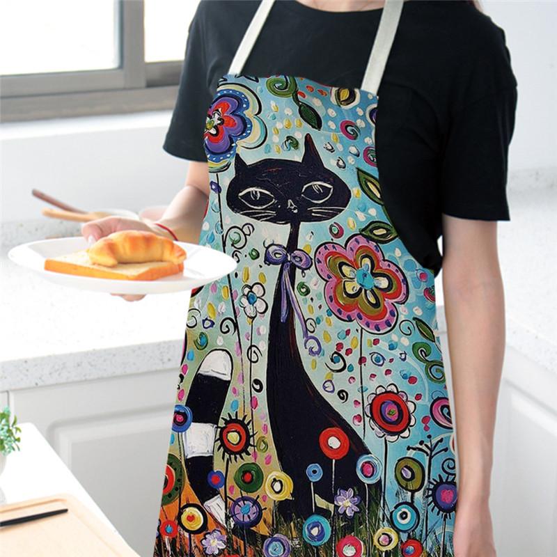 Flor cozinha avental bonito ga - Women Kitchen Accessories avaliação e preço