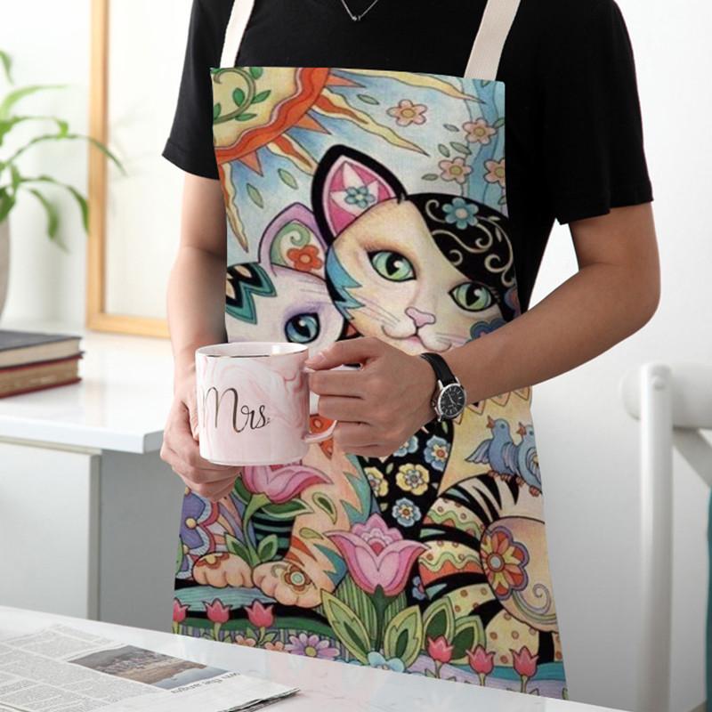 Flor cozinha avental bonito ga - Women Kitchen Accessories avaliação e preço