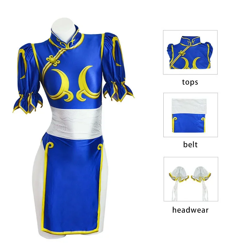 Fantasia de Cosplay Chun Li de - Women'S Accessories Clothing avaliação e preço