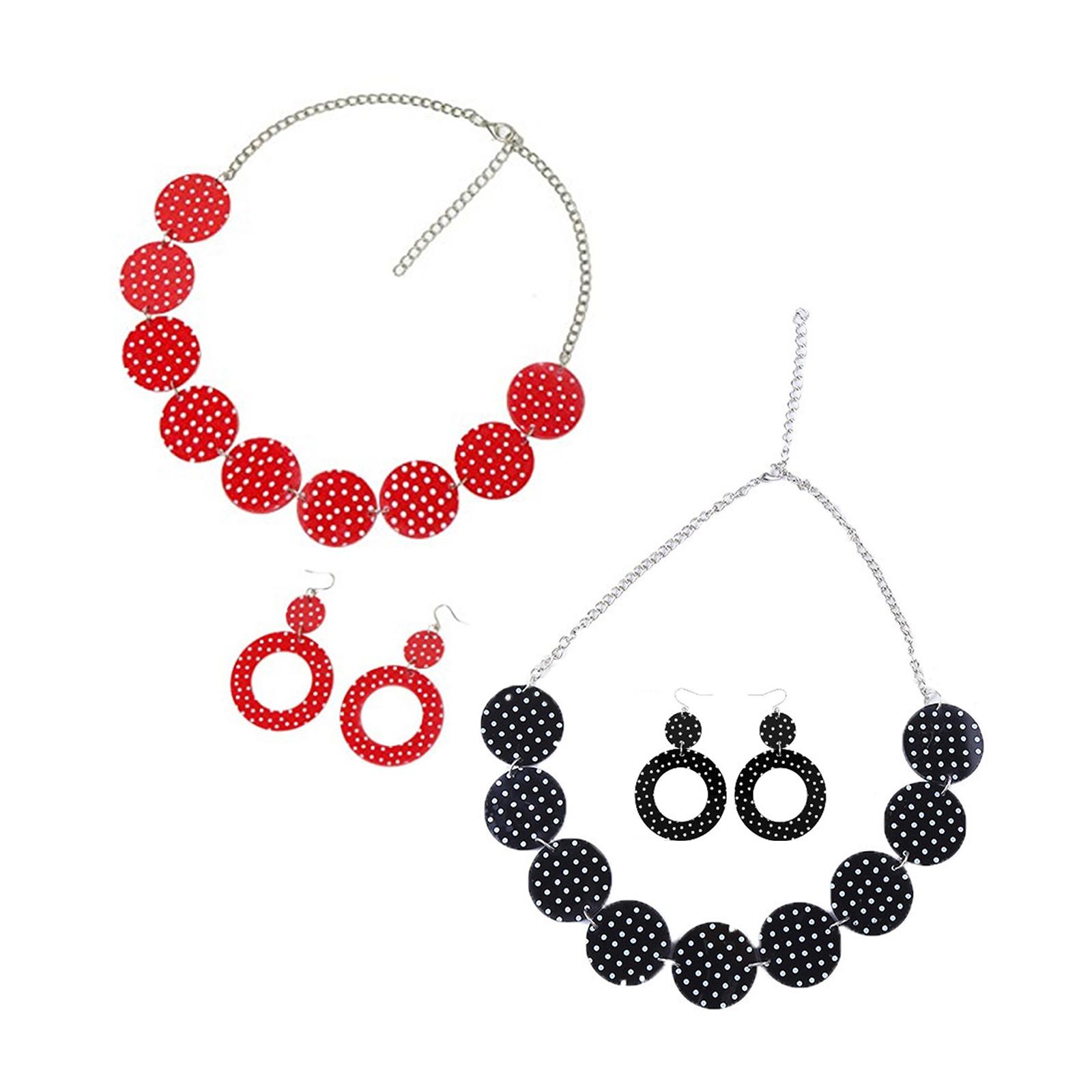 Conjunto de brincos e colar co - Women'S Accessories In The 1950S avaliação e preço